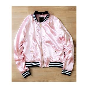 Pink striped jacket